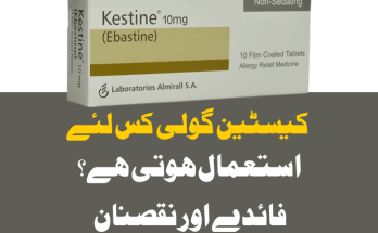 Kestine Tablet Uses In Urdu اردو Dose for Skin & pollen Allergy, Flu, cough, Side Effects in pregnancy, Ebastine use for Runny Nose, Itchy, throat, sneezing.