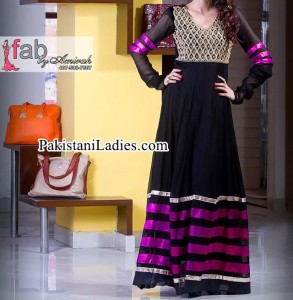 Latest-Fashion-of-Black-long-Simple-umbrella-frock-Design-2014-2015-women-dresses-Pakistan-India-Bangladesh