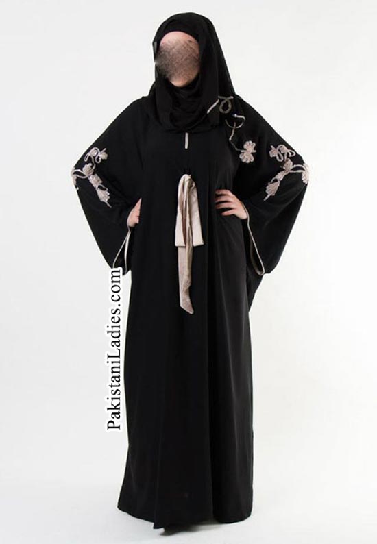 Unique Stylish Abaya Dubai Design 2015 Facebook Pictures