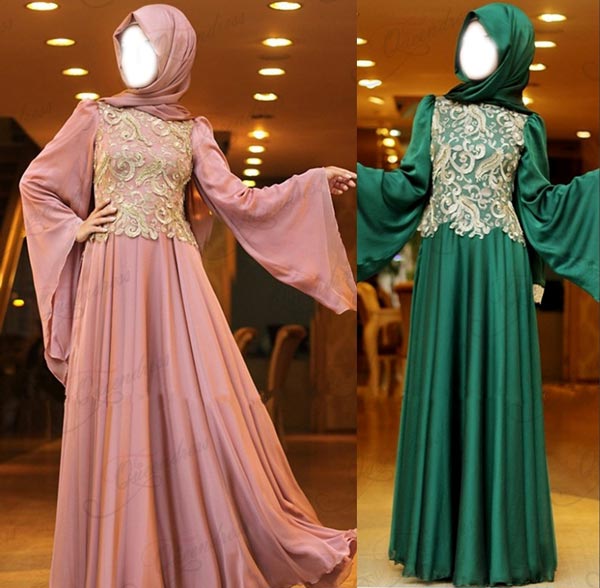 Damson Color Female Ottoman Kaftan Maxi Dress Turkeyfamousfor