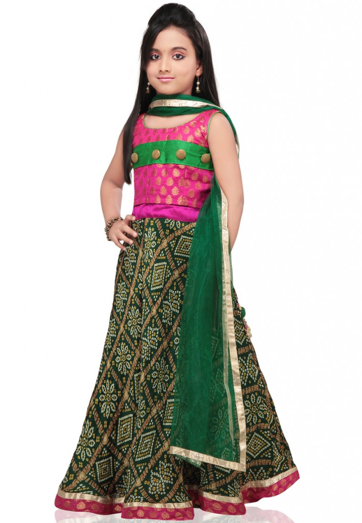 Little Girls Kids Sharara Lehenga Choli 2015 Indian Designs