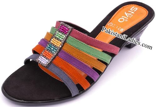 Stylo Shoes New Arrival Designs Winter Collection 2014-2015 prices Multi-Casual-Slippers-Rs-600