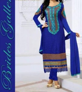 Beaiutiful Brides Galleria Party Wear Stylish Salwar Kameez Punjabi Suit Dress India 2015 Blue Girls
