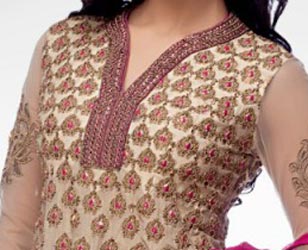 Cotton Churidar Suits Neck Gala Designs Patterns Images 2015 Free Download