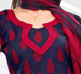 Cotton Churidar Suits Neck Gala Designs Patterns Images Catalog