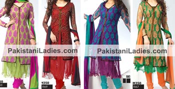 Dazzling Double Open Net Anarkali Style Jacket Suits, Shirts Salwar Kameez