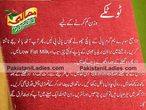 diet plan for weight loss in urdu in one month report