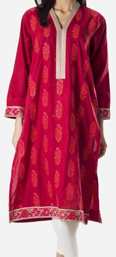Khaadi Khaas Cloth Winter 2015 Prices Women New Girls Kurta Kurtis Long Shirts 5000