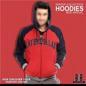 Red Men Boys Hoodies Winter 2015 Stylish New Arrival Zip Up Pull Over Prices Pakistan