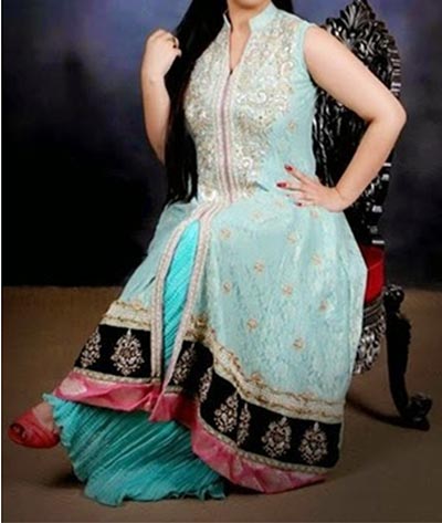 Stylish Beautiful Plus Size Healthy Women over weight Fat Suit Ladies Pakistani Indian Dresses