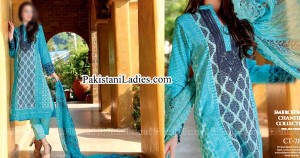 Gul Ahmed Spring Summer Lawn Silk Chiffon Dress Collection 2015 Long Kurta