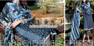 Gul Ahmed Spring Summer Lawn Silk Chiffon Dress Collection 2015 for Women Girls Black