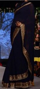 Manish Malhotra Summer Collection 2015 Blue Runway Lakme Fashion Week Sarees