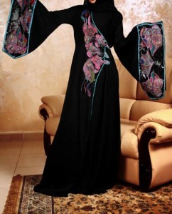 Latest Saudi Abaya Designs Styles Collection 2015 Black