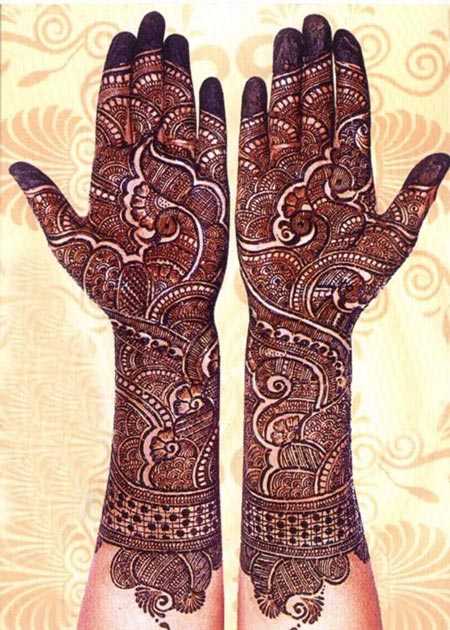 Latest New Bridal or Dulhan Mehndi Designs 2016 for Full Hands