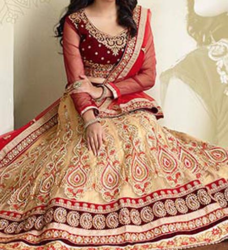 New Designs Fashion 2016 A-line cut Bridal Lehenga design