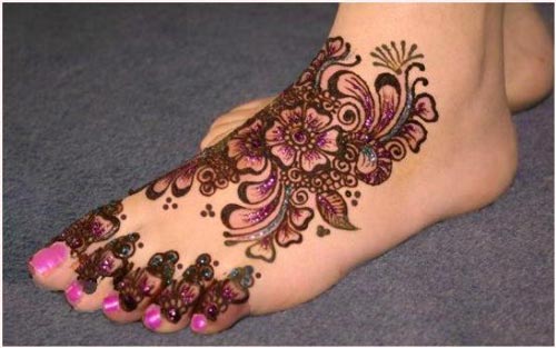 Floral-Garnet Khaleeji Henna, Mehndi Designs for Hand and Feet 2016 2017