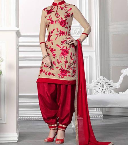 Punjabi-Style Neck Design Patiyala Dress Suit Patiala 2016 Punjabi Salwar Kameez