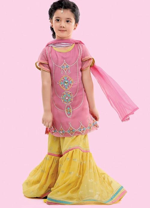 Latest Sharara and Gharara Designs For Kids 2016 2017 Ghagra Choli 2