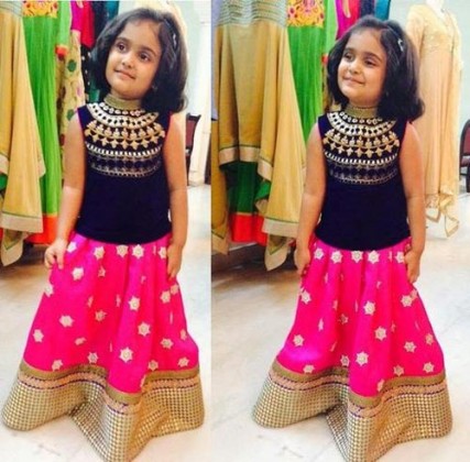 Sharara & Gharara Suit For Kids, Ghagra Choli Designs 2016