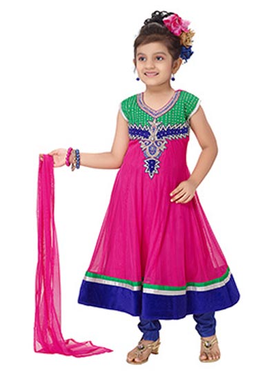 Little-Girls-Baby-Girls-Party-Wedding-Dress-Suit-Pakistani-Indian-2016-2017-Pink