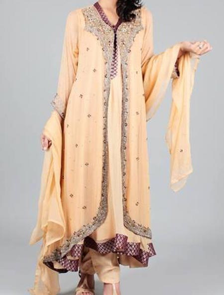 open shirt frock designs pakistani