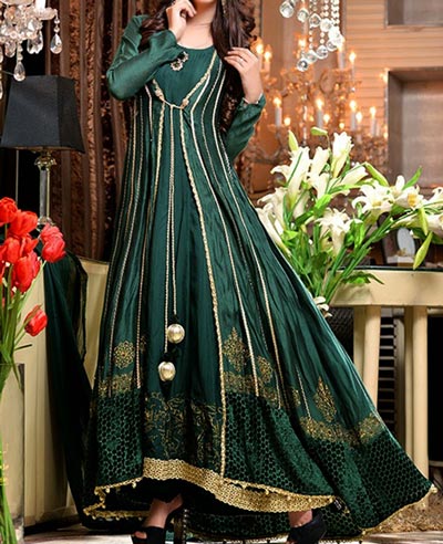 New-Stylish-Green-Tail-Frocks-Fashion-in-Pakistan-India-2016-2017