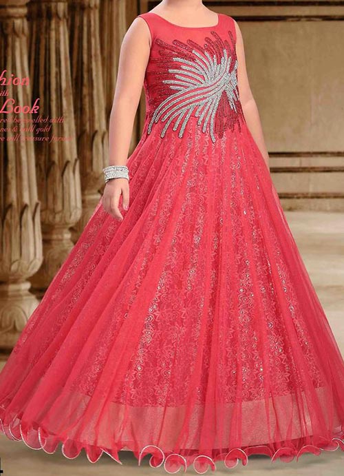 princess-frocks-for-kids-pakistani-indian-new-fashion-kids-girls-frock-dresses-suit-2017-2018-red