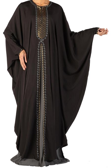 Latest Fashion Butterfly Jersey Abaya 2017 Kaftan Jilbab Designs