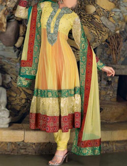 umbrella-frock-design-anarkali-churidar-suits-salwar-kameez-2017-2018-yellow