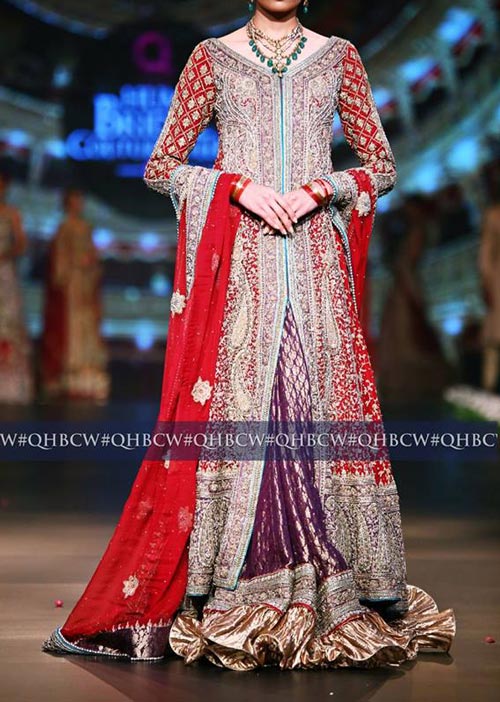 Bridal Couture Week 2016 2017 Wedding Dresses Fashion Trend in Pakistan Open Gown