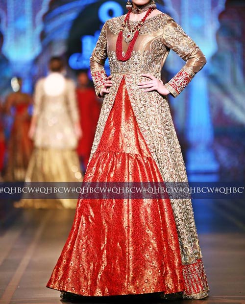 Bridal Couture Week 2016 2017 Wedding Dresses Fashion Trend in Pakistan Open Style Gown