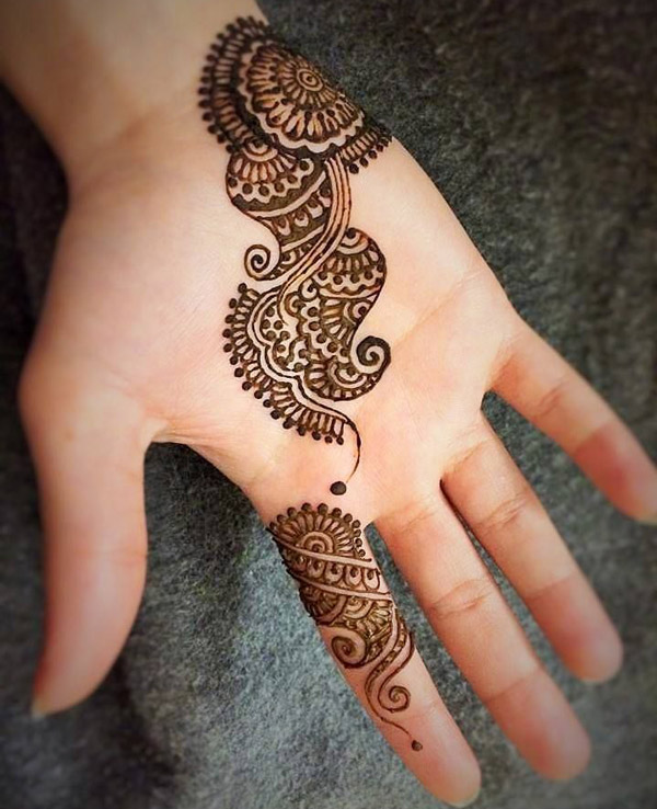 Cone Mehndi Designs 2018 2019 for Hands Simple